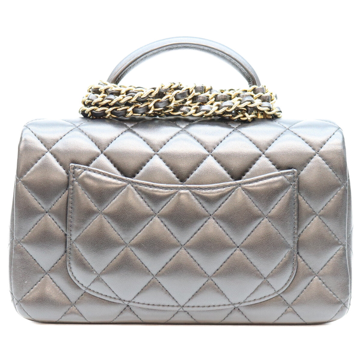 CHANEL シャネル AS2431 黒 ラム G金具 トップハンドル ミニマトラッセ20 ショルダーバッグ ショルダーバッグ