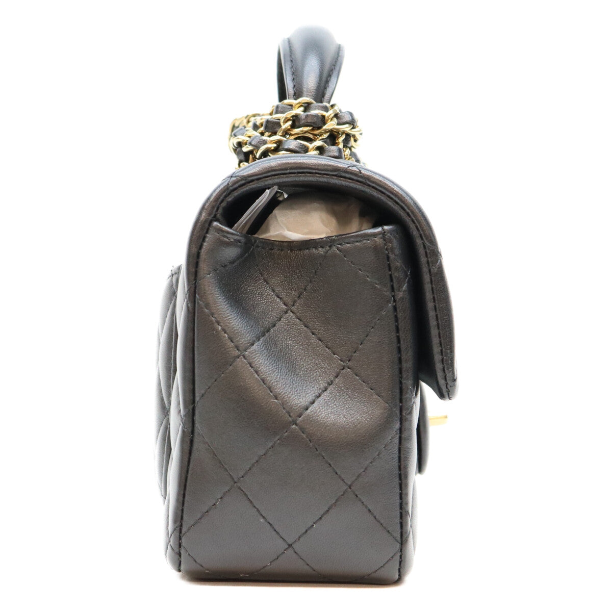 CHANEL シャネル AS2431 黒 ラム G金具 トップハンドル ミニマトラッセ20 ショルダーバッグ ショルダーバッグ