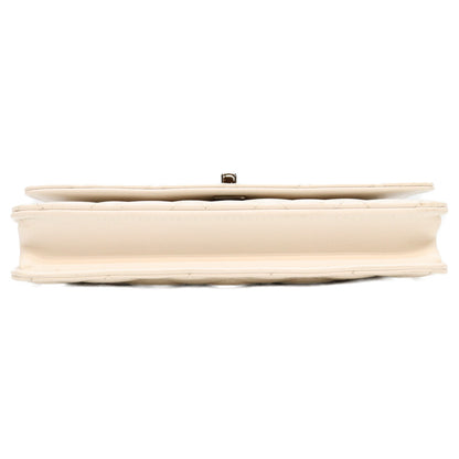 CHANEL シャネル AP3566 白 ラム SV金具 チェーントップハンドル チェーンウォレット ショルダーバッグ ショルダーバッグ