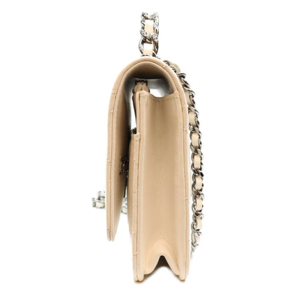 CHANEL シャネル AP3566 白 ラム SV金具 チェーントップハンドル チェーンウォレット ショルダーバッグ ショルダーバッグ