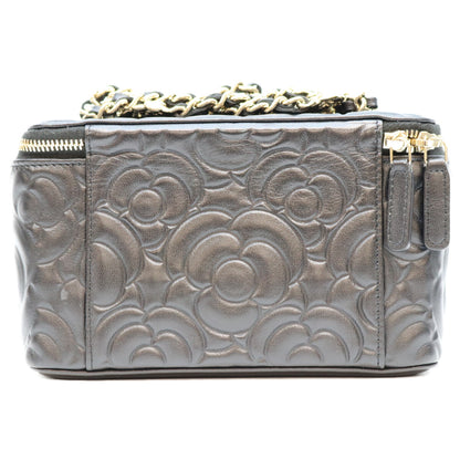 CHANEL シャネル 31番 AP2089 黒 カメリア エンボスレザー G金具 チェーンバニティ ショルダーバッグ ショルダーバッグ