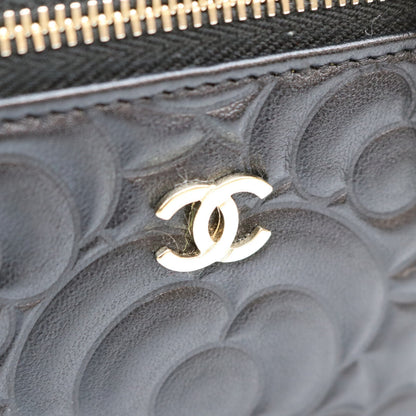 CHANEL シャネル 31番 AP2089 黒 カメリア エンボスレザー G金具 チェーンバニティ ショルダーバッグ ショルダーバッグ