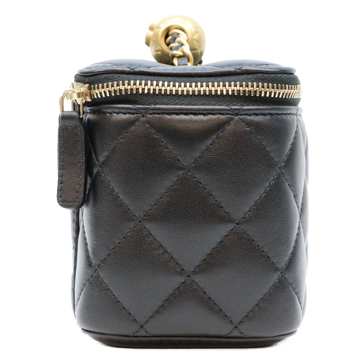 CHANEL シャネル 31番 AP2303 黒 ラム G金具 ココボール/パールクラッシュ バニティショルダーバッグ ショルダーバッグ
