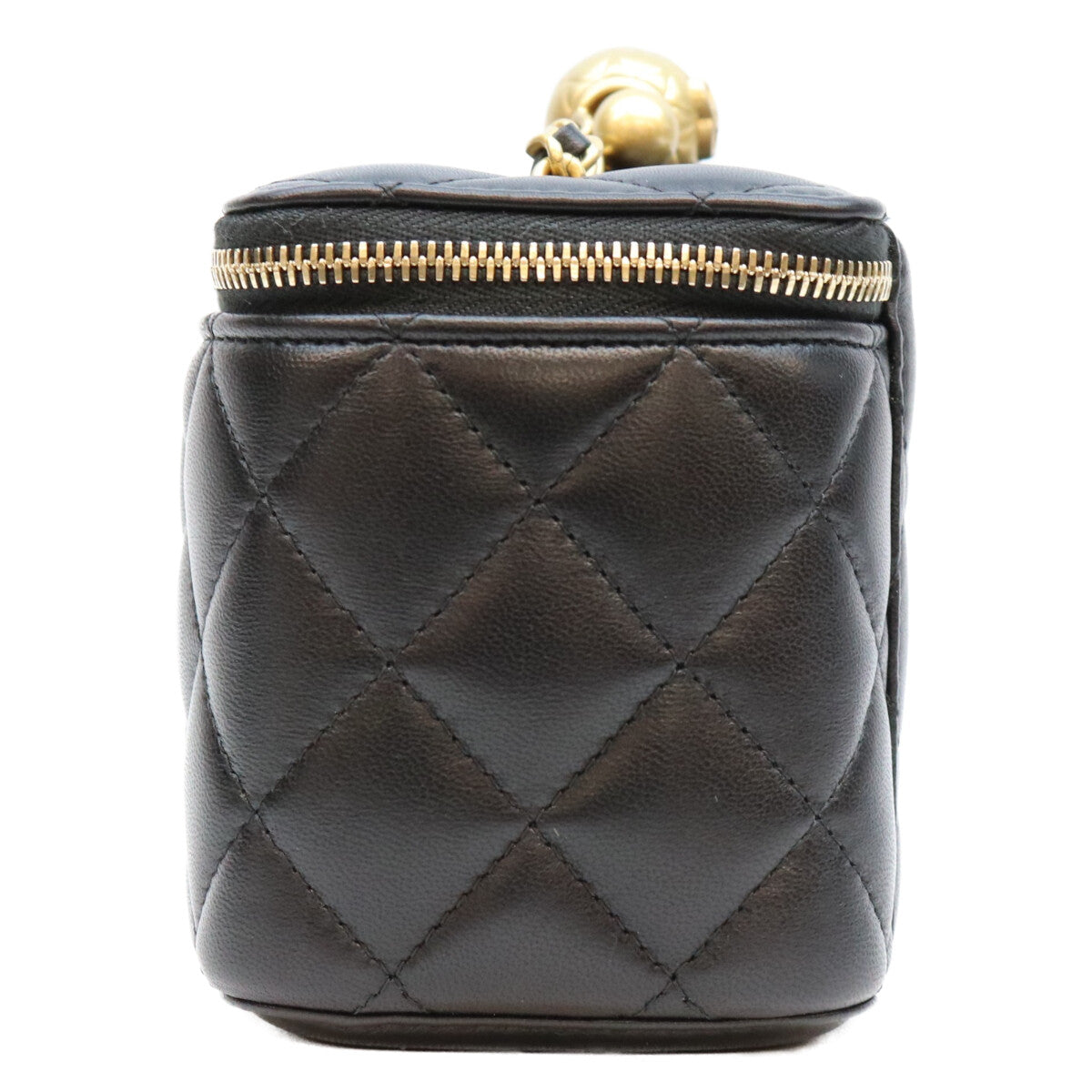 CHANEL シャネル 31番 AP2303 黒 ラム G金具 ココボール/パールクラッシュ バニティショルダーバッグ ショルダーバッグ
