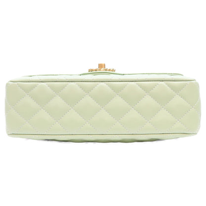 CHANEL シャネル ミントグリーン ラム G金具 チェーントップハンドル マトラッセ23 ショルダーバッグ ショルダーバッグ