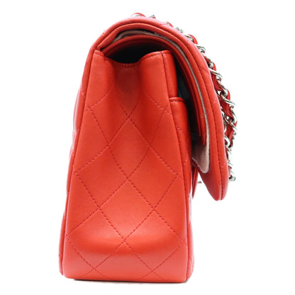 CHANEL シャネル 18番 A58600 赤 ラム SV金具 Wフラップ デカマトラッセ30 ショルダーバッグ ショルダーバッグ