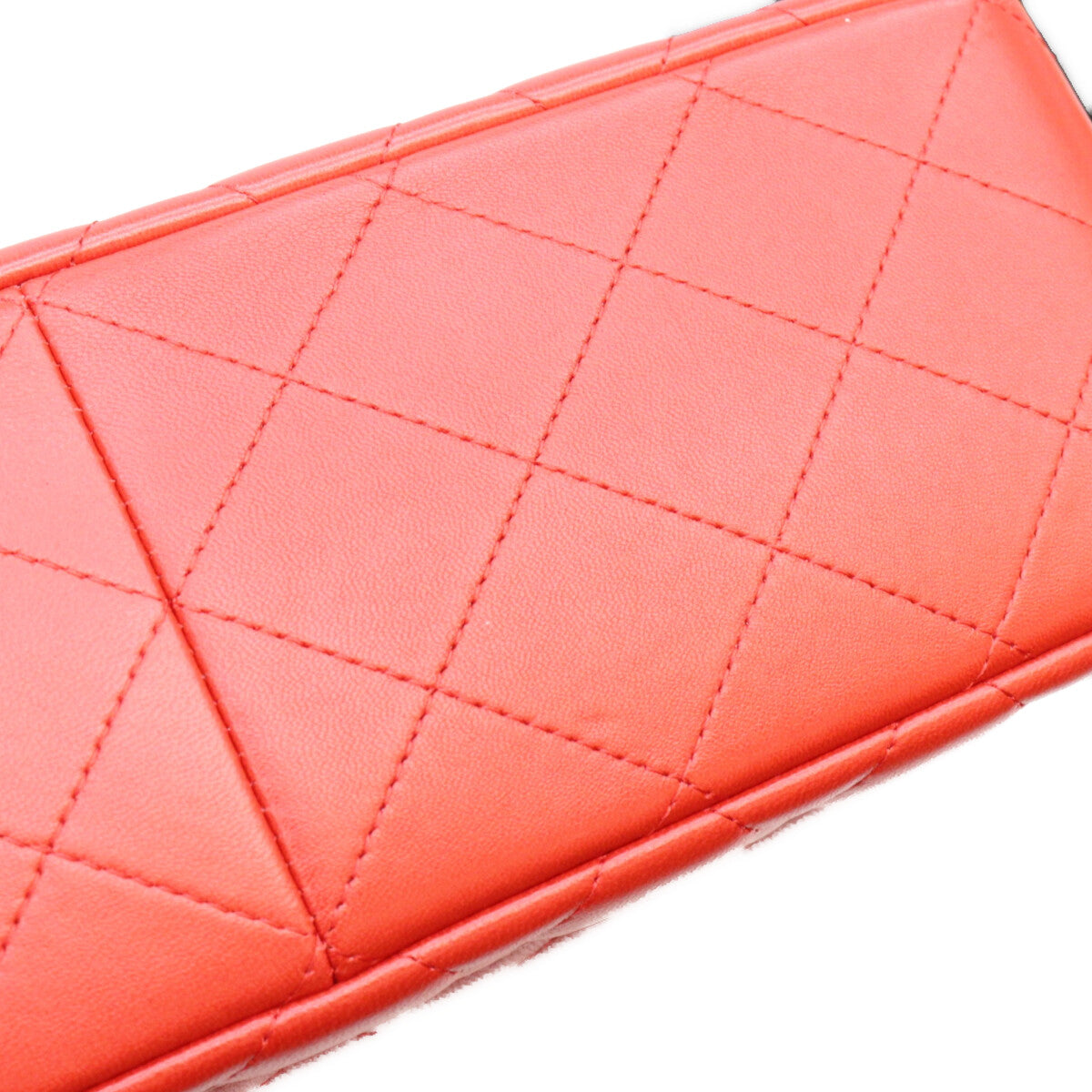 CHANEL シャネル 18番 A58600 赤 ラム SV金具 Wフラップ デカマトラッセ30 ショルダーバッグ ショルダーバッグ