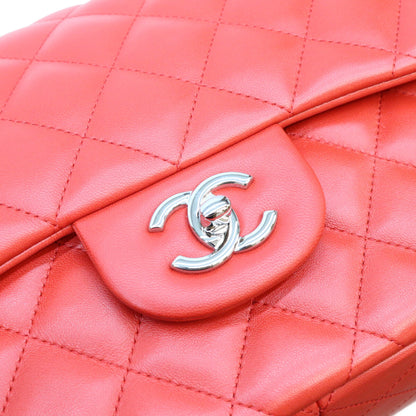 CHANEL シャネル 18番 A58600 赤 ラム SV金具 Wフラップ デカマトラッセ30 ショルダーバッグ ショルダーバッグ
