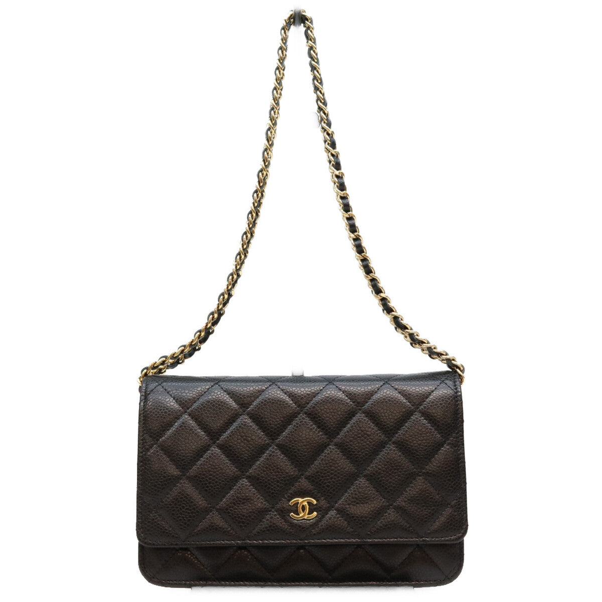CHANEL シャネル AP0250 黒 タムレスクラシック キャビア G金具 チェーンウォレット ショルダーバッグ