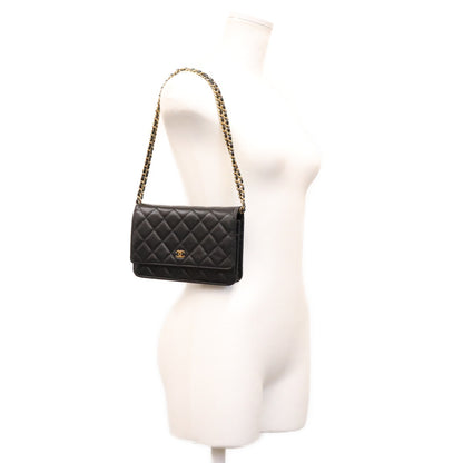 CHANEL シャネル AP0250 黒 タムレスクラシック キャビア G金具 チェーンウォレット ショルダーバッグ
