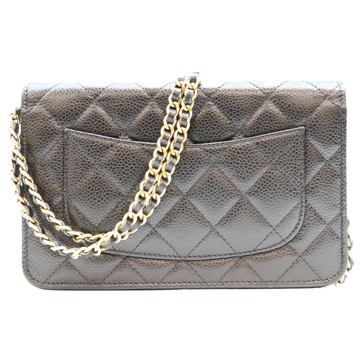 CHANEL シャネル AP0250 黒 タムレスクラシック キャビア G金具 チェーンウォレット ショルダーバッグ