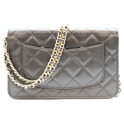 CHANEL シャネル AP0250 黒 タムレスクラシック キャビア G金具 チェーンウォレット ショルダーバッグ