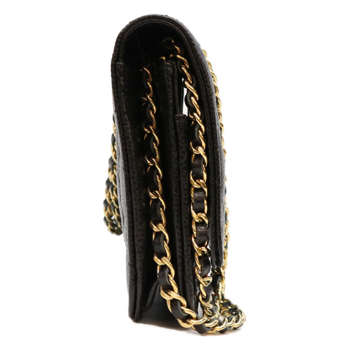 CHANEL シャネル AP0250 黒 タムレスクラシック キャビア G金具 チェーンウォレット ショルダーバッグ