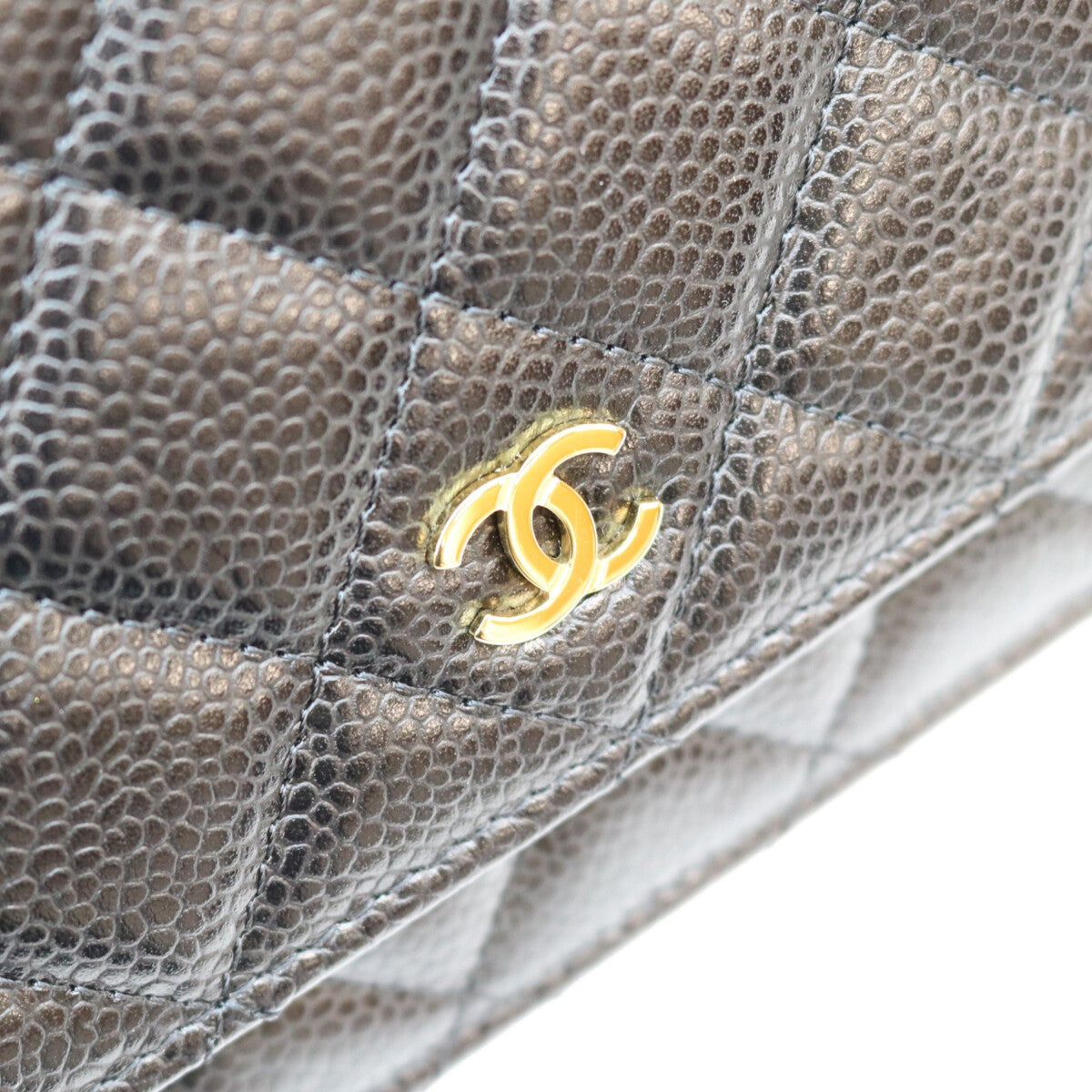 CHANEL シャネル AP0250 黒 タムレスクラシック キャビア G金具 チェーンウォレット ショルダーバッグ