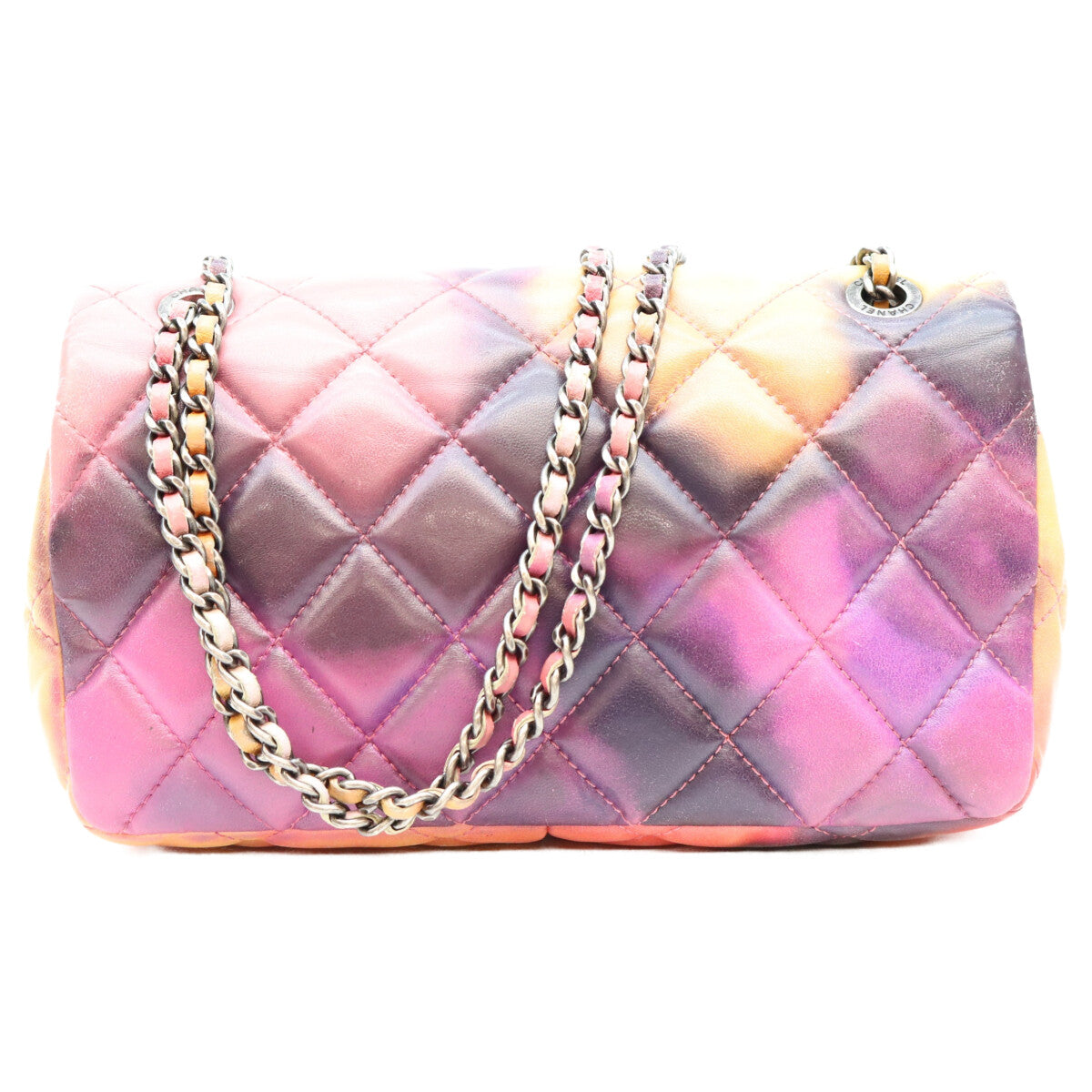 CHANEL シャネル 21番 マルチカラー ラム RSV金具 Sフラップ フラワーパワー マトラッセ 23 ショルダーバッグ ショルダーバッグ