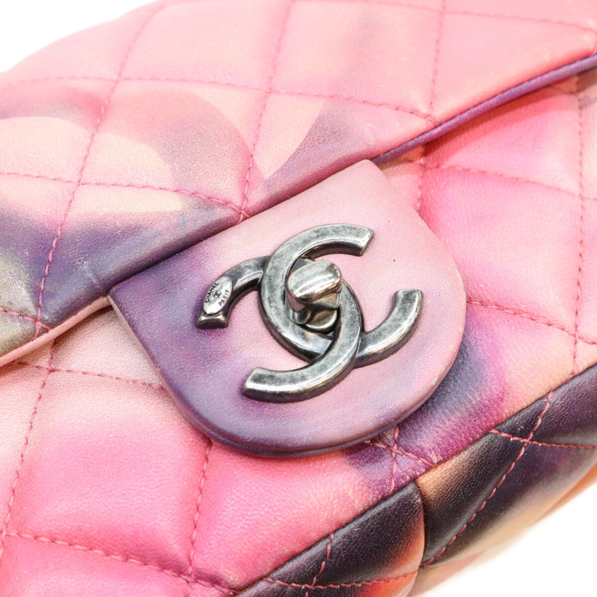 CHANEL シャネル 21番 マルチカラー ラム RSV金具 Sフラップ フラワーパワー マトラッセ 23 ショルダーバッグ ショルダーバッグ