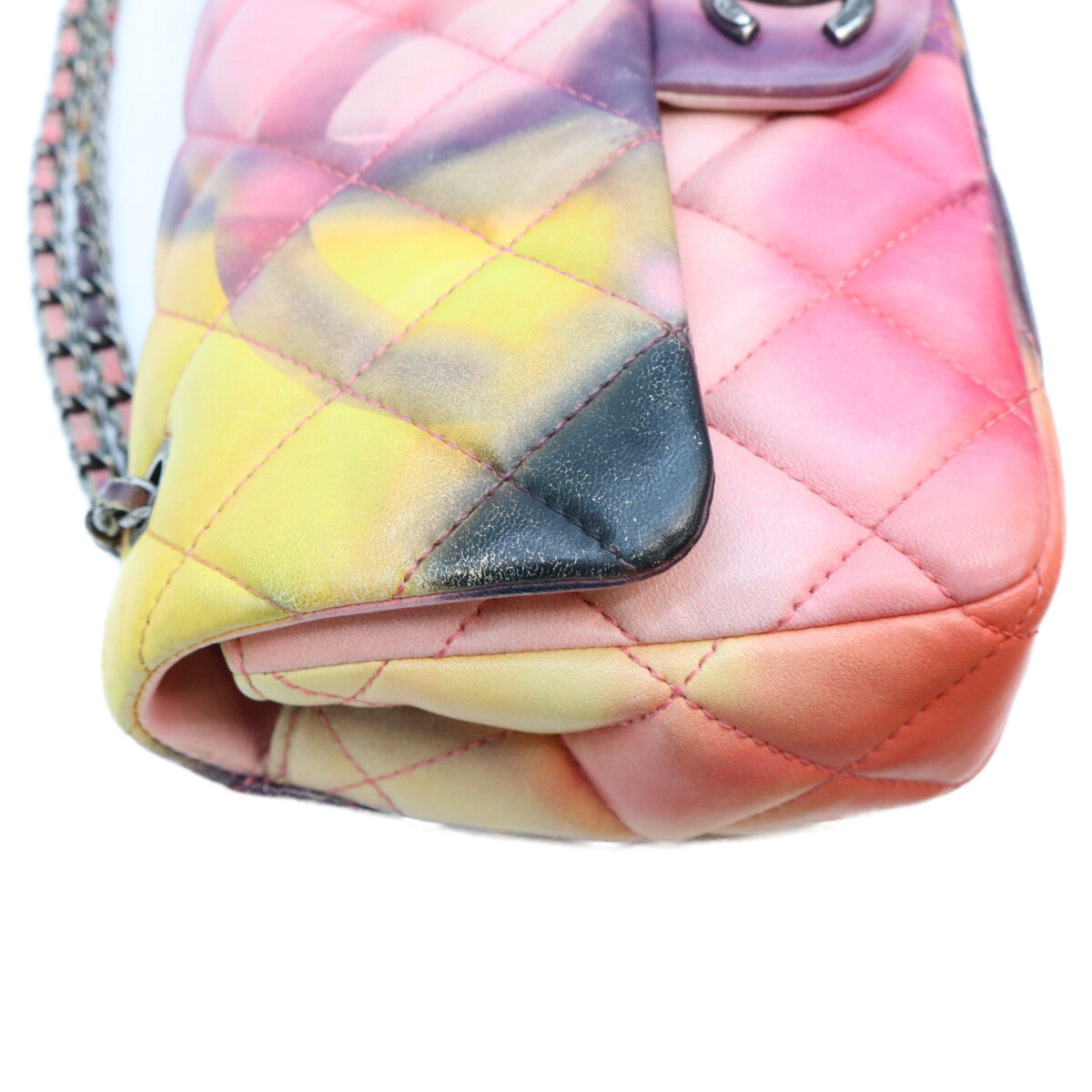 CHANEL シャネル 21番 マルチカラー ラム RSV金具 Sフラップ フラワーパワー マトラッセ 23 ショルダーバッグ ショルダーバッグ