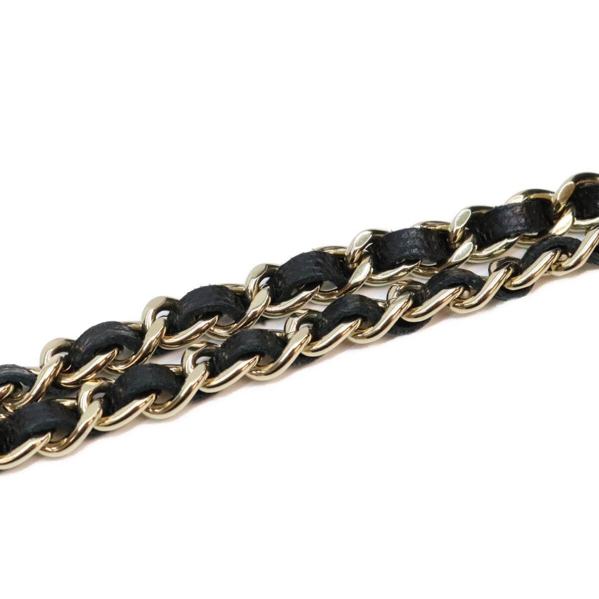 CHANEL シャネル 黒 タムレスクラシック キャビア G金具 ハーフラインストーン チェーンウォレット ショルダーバッグ