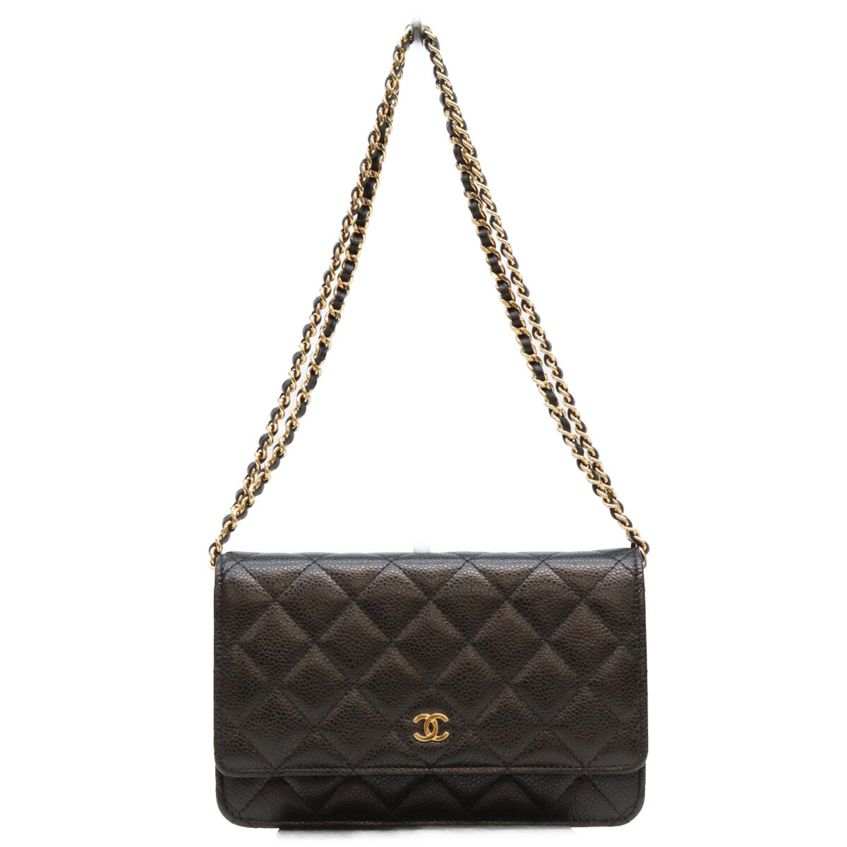 CHANEL シャネル AP0250 黒 タムレスクラシック キャビア G金具 チェーンウォレット ショルダーバッグ