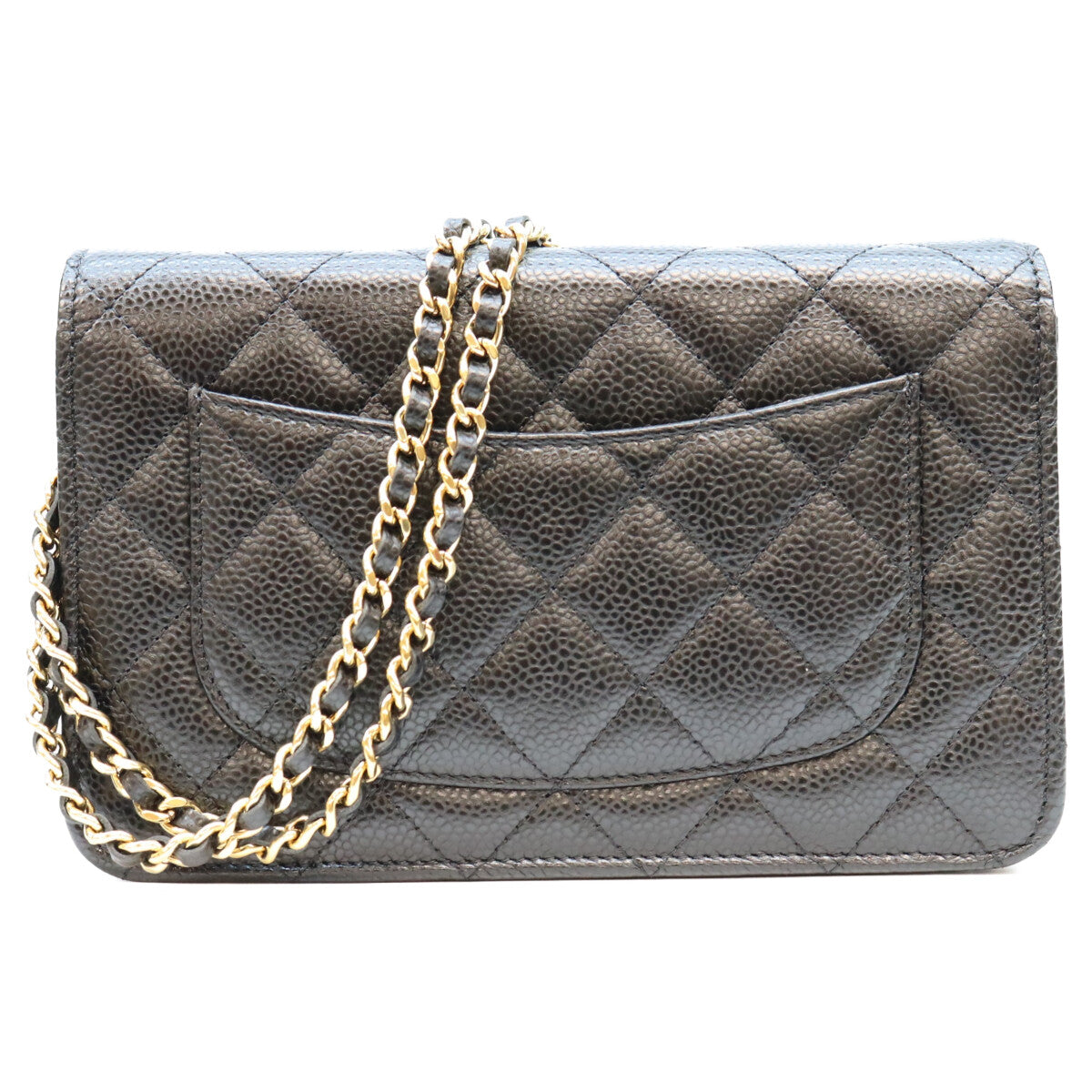 CHANEL シャネル AP0250 黒 タムレスクラシック キャビア G金具 チェーンウォレット ショルダーバッグ