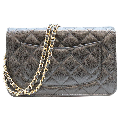 CHANEL シャネル AP0250 黒 タムレスクラシック キャビア G金具 チェーンウォレット ショルダーバッグ