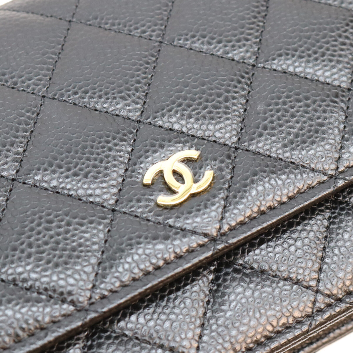 CHANEL シャネル AP0250 黒 タムレスクラシック キャビア G金具 チェーンウォレット ショルダーバッグ