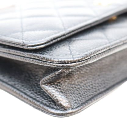 CHANEL シャネル AP0250 黒 タムレスクラシック キャビア G金具 チェーンウォレット ショルダーバッグ