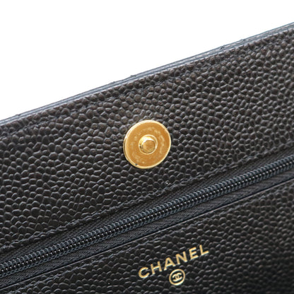 CHANEL シャネル AP0250 黒 タムレスクラシック キャビア G金具 チェーンウォレット ショルダーバッグ