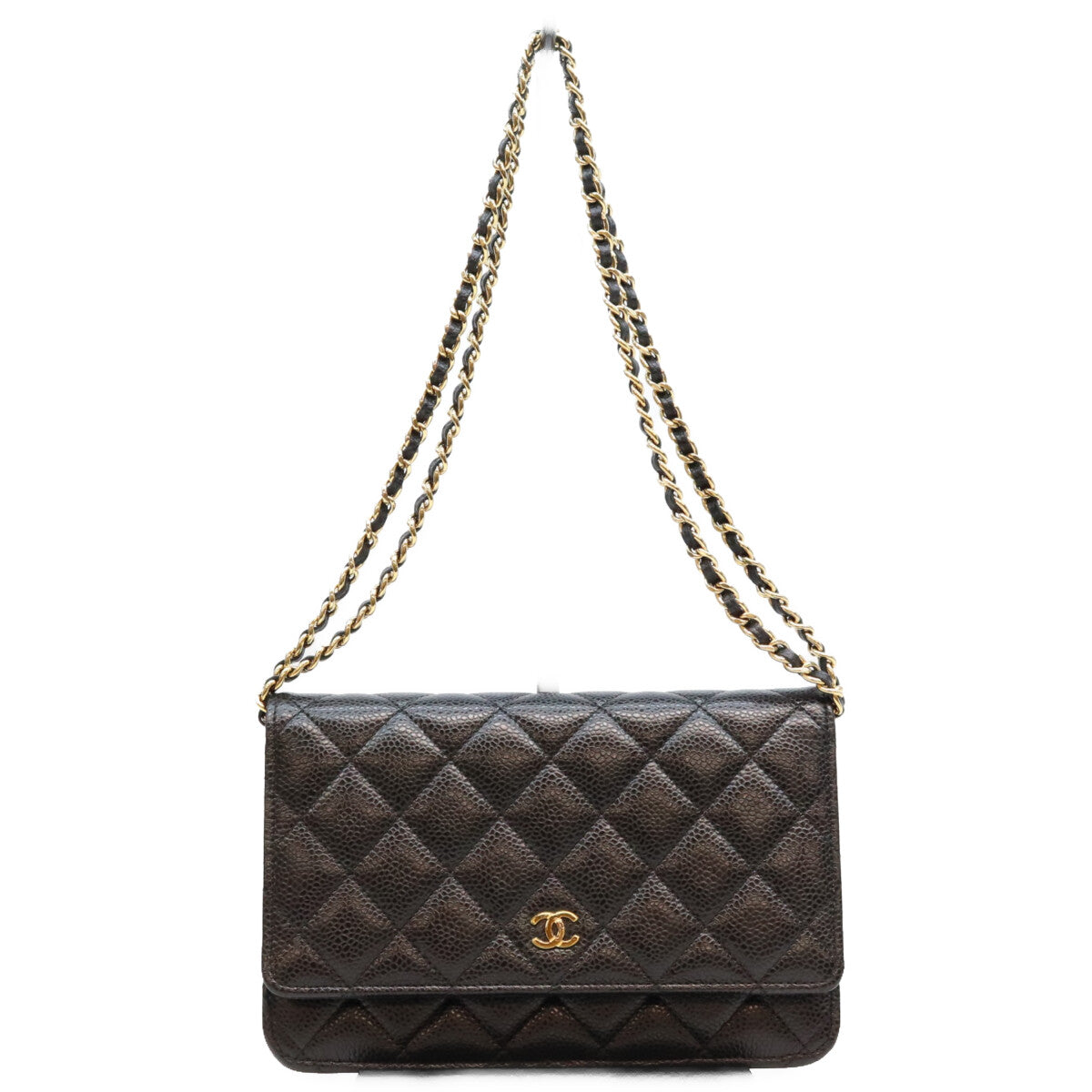 CHANEL シャネル AP0250 黒 タムレスクラシック キャビア G金具 チェーンウォレット ショルダーバッグ