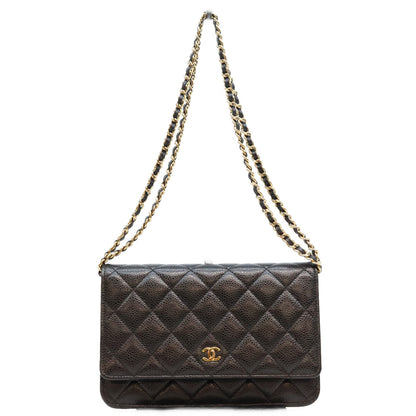 CHANEL シャネル AP0250 黒 タムレスクラシック キャビア G金具 チェーンウォレット ショルダーバッグ