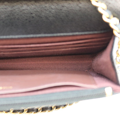 CHANEL シャネル AP0250 黒 タムレスクラシック キャビア G金具 チェーンウォレット ショルダーバッグ