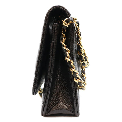 CHANEL シャネル AP0250 黒 タムレスクラシック キャビア G金具 チェーンウォレット ショルダーバッグ