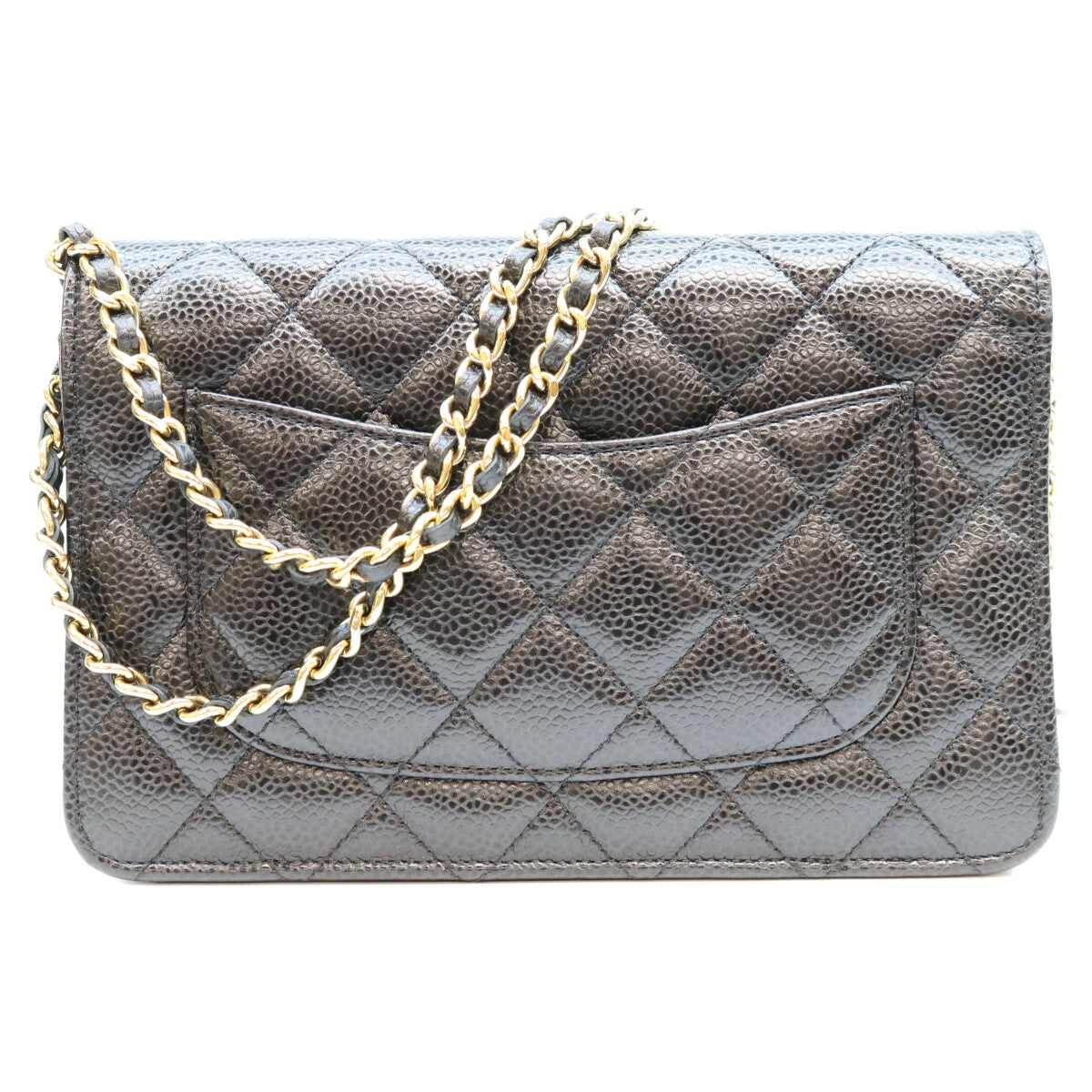 CHANEL シャネル AP0250 黒 タムレスクラシック キャビア G金具 チェーンウォレット ショルダーバッグ