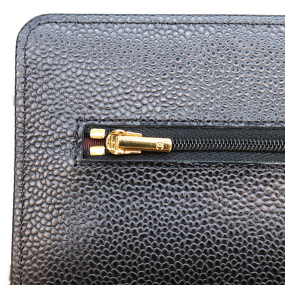 CHANEL シャネル AP0250 黒 タムレスクラシック キャビア G金具 チェーンウォレット ショルダーバッグ
