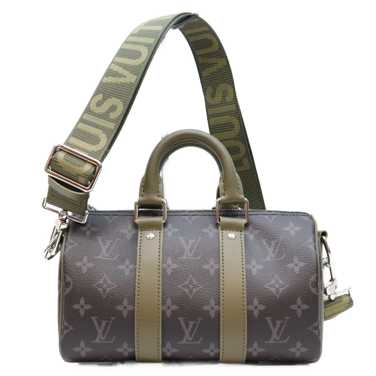 LOUIS VUITTON ルイヴィトン M28638 モノグラムエクリプス カーキグリーン キーポルバンドリエール25 ボストンバッグ ショルダーバッグ