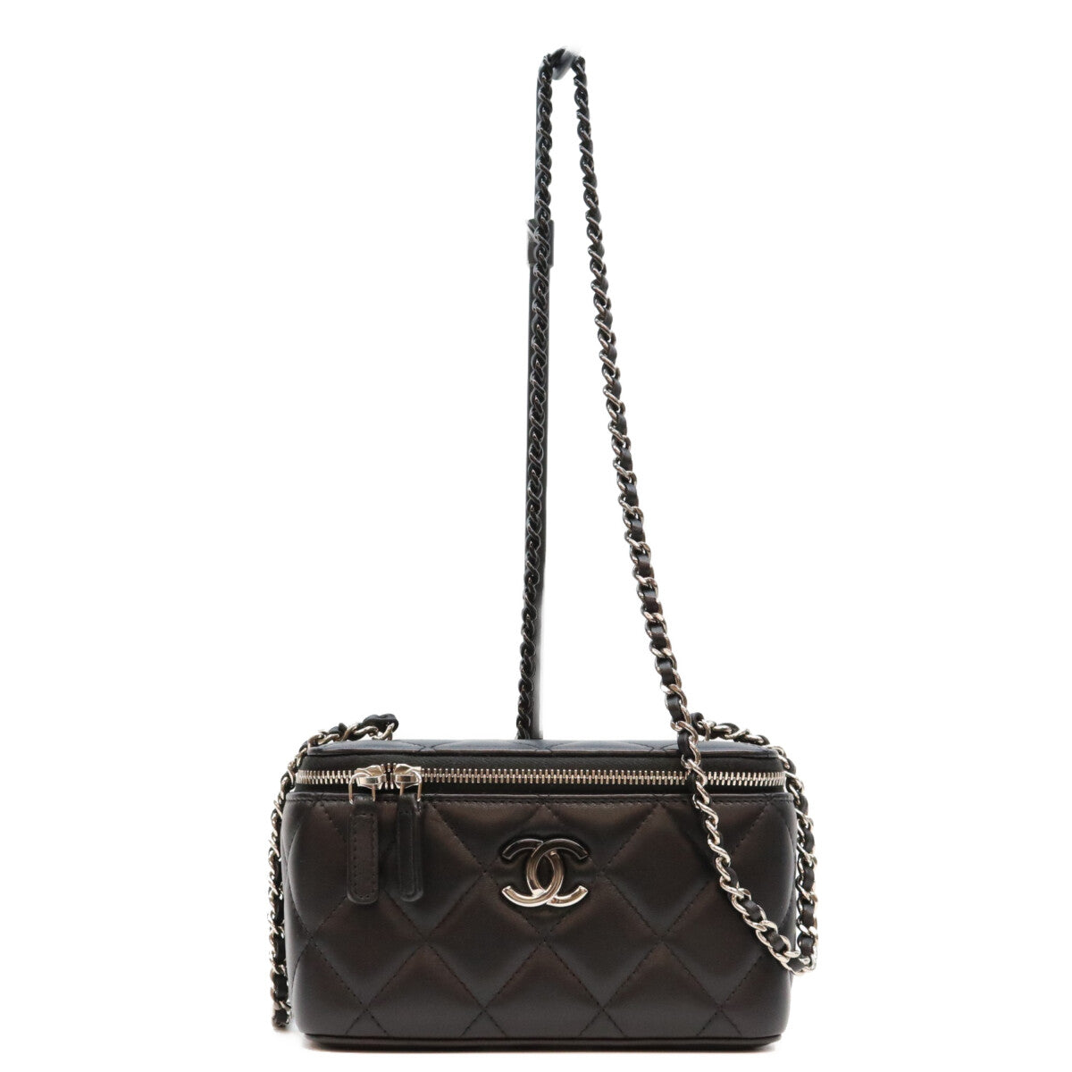 CHANEL シャネル AP3697 黒 黒×SV金具 ビッグココマーク バニティ ショルダーバッグ ショルダーバッグ