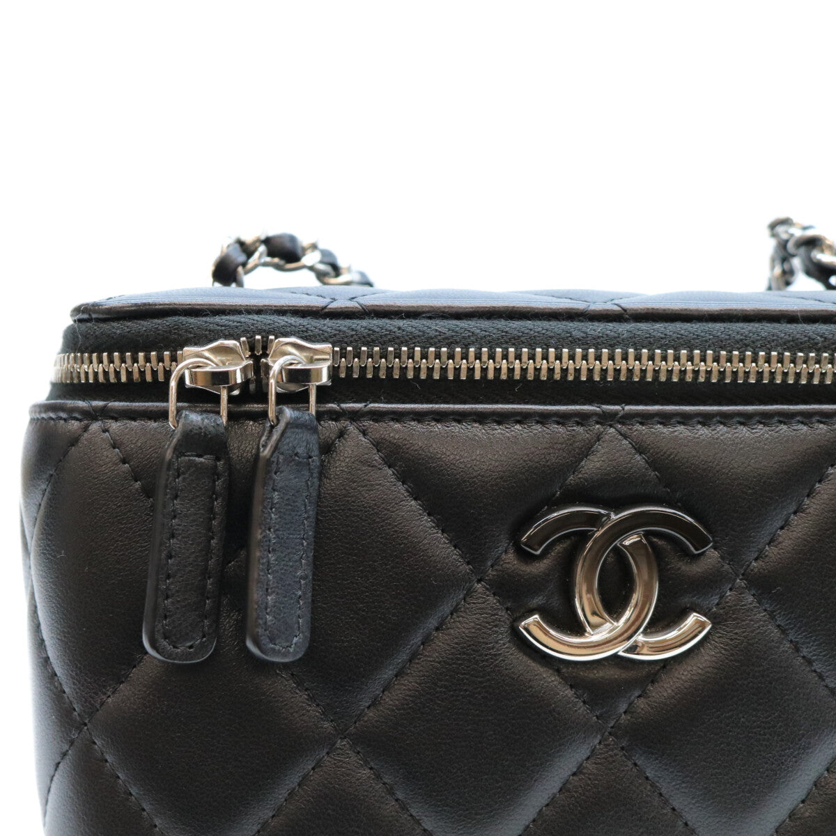 CHANEL シャネル AP3697 黒 黒×SV金具 ビッグココマーク バニティ ショルダーバッグ ショルダーバッグ