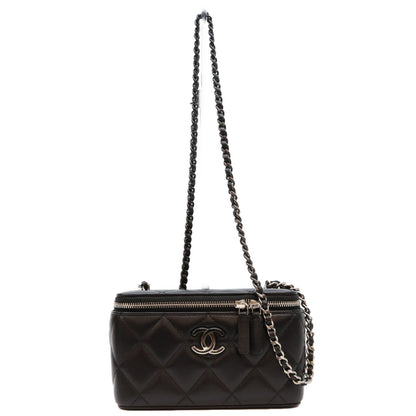 CHANEL シャネル AP3697 黒 黒×SV金具 ビッグココマーク バニティ ショルダーバッグ ショルダーバッグ