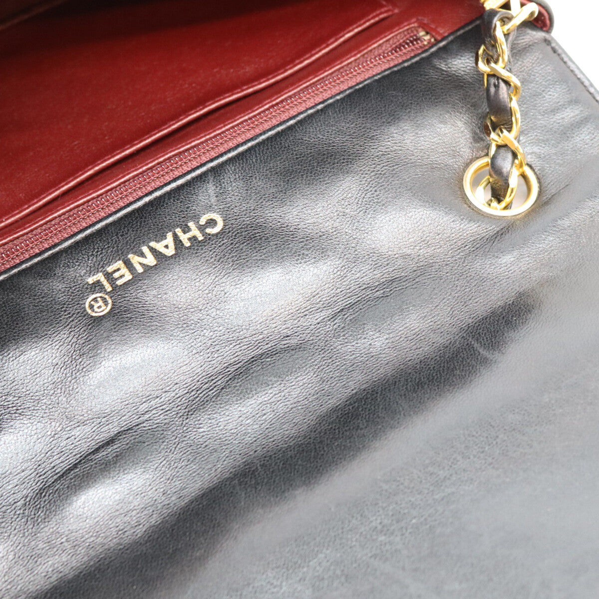 CHANEL シャネル 1番 A01165 黒 ラム ゴールド金具 ダイアナ25 ショルダーバッグ ショルダーバッグ