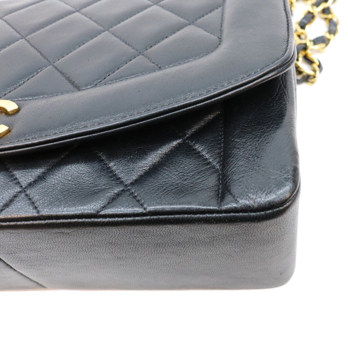 CHANEL シャネル 1番 A01165 黒 ラム ゴールド金具 ダイアナ25 ショルダーバッグ ショルダーバッグ