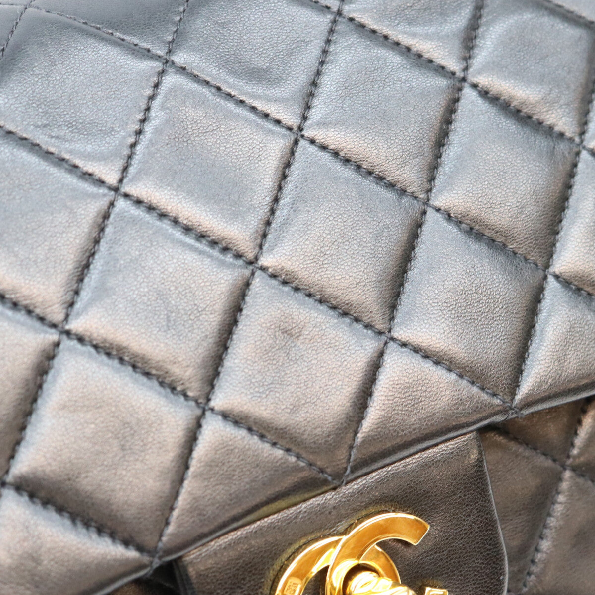 CHANEL シャネル 3番 A01112 黒ラム G金具 マトラッセ25 ショルダーバッグ ショルダーバッグ