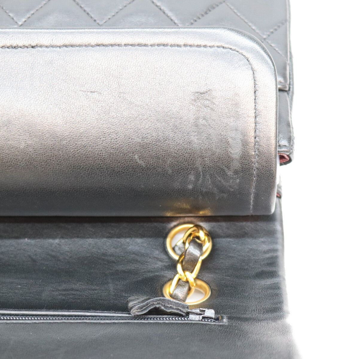 CHANEL シャネル 3番 A01112 黒ラム G金具 マトラッセ25 ショルダーバッグ ショルダーバッグ