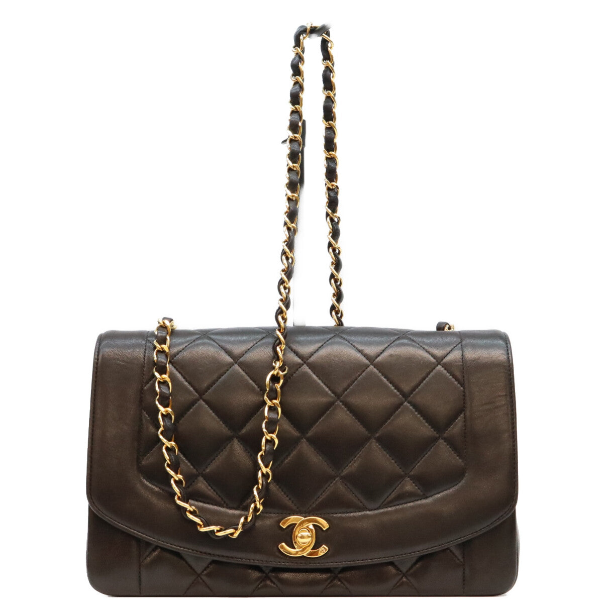 CHANEL シャネル 3番 A01165 黒 ラム ゴールド金具 ダイアナ25 ショルダーバッグ ショルダーバッグ