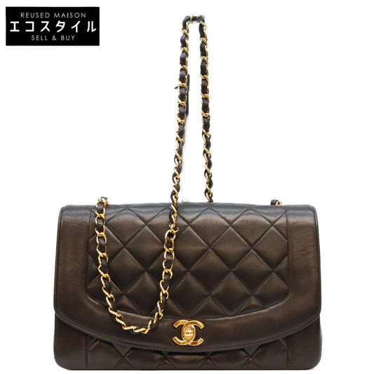 CHANEL シャネル 3番 A01165 黒 ラム ゴールド金具 ダイアナ25 ショルダーバッグ ショルダーバッグ