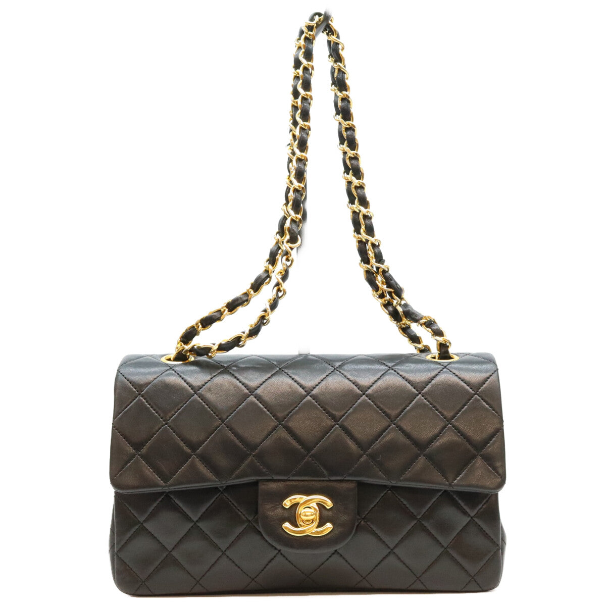CHANEL シャネル 1番 A01113 黒ラム G金具 マトラッセ23 ショルダーバッグ ショルダーバッグ