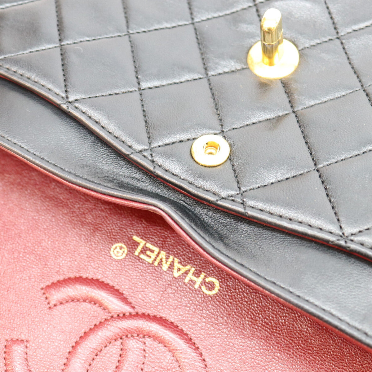 CHANEL シャネル 1番 A01113 黒ラム G金具 マトラッセ23 ショルダーバッグ ショルダーバッグ