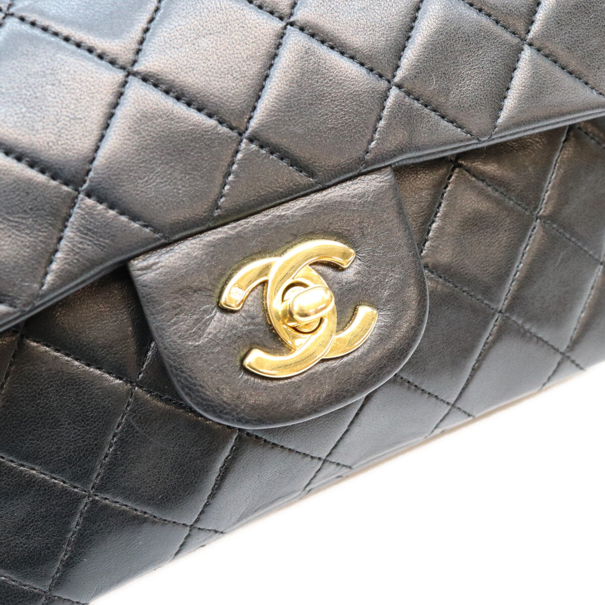 CHANEL シャネル 1番 A01113 黒ラム G金具 マトラッセ23 ショルダーバッグ ショルダーバッグ