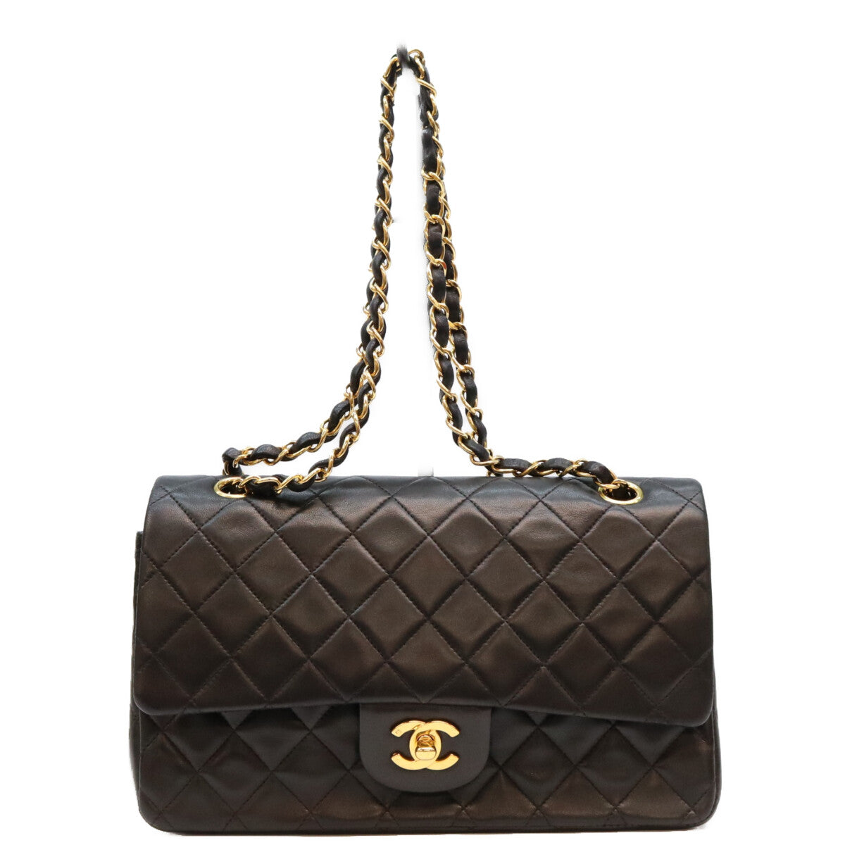 CHANEL シャネル 4番 A01112 黒ラム G金具 マトラッセ25 ショルダーバッグ ショルダーバッグ