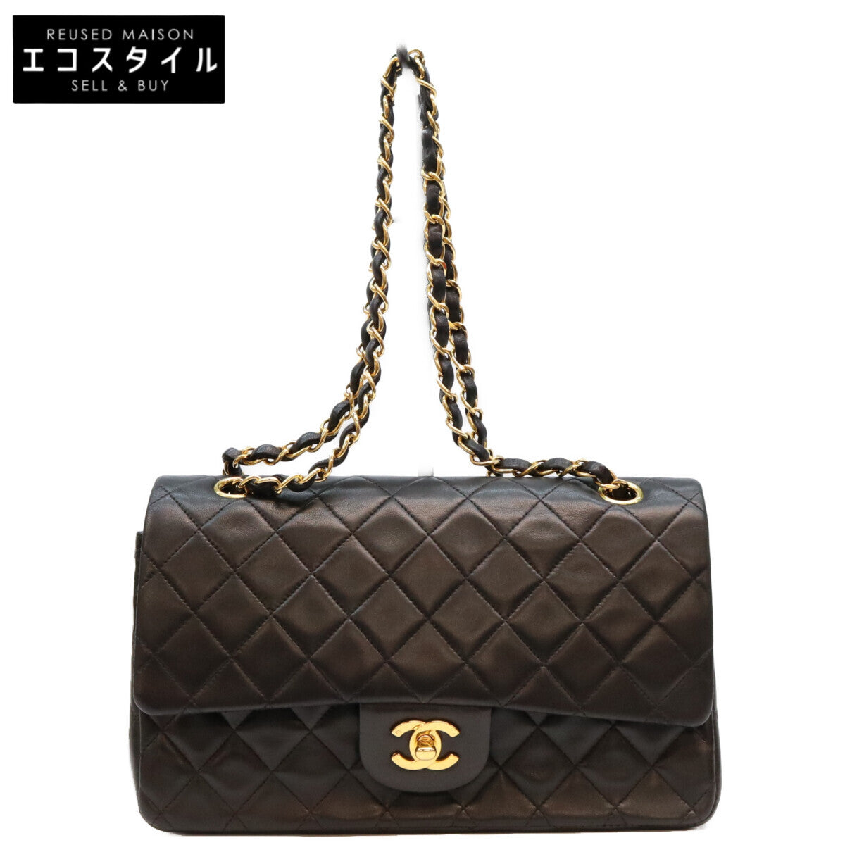 CHANEL シャネル 4番 A01112 黒ラム G金具 マトラッセ25 ショルダーバッグ ショルダーバッグ