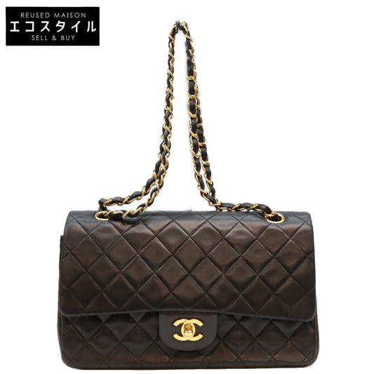 CHANEL シャネル 4番 A01112 黒ラム G金具 マトラッセ25 ショルダーバッグ ショルダーバッグ